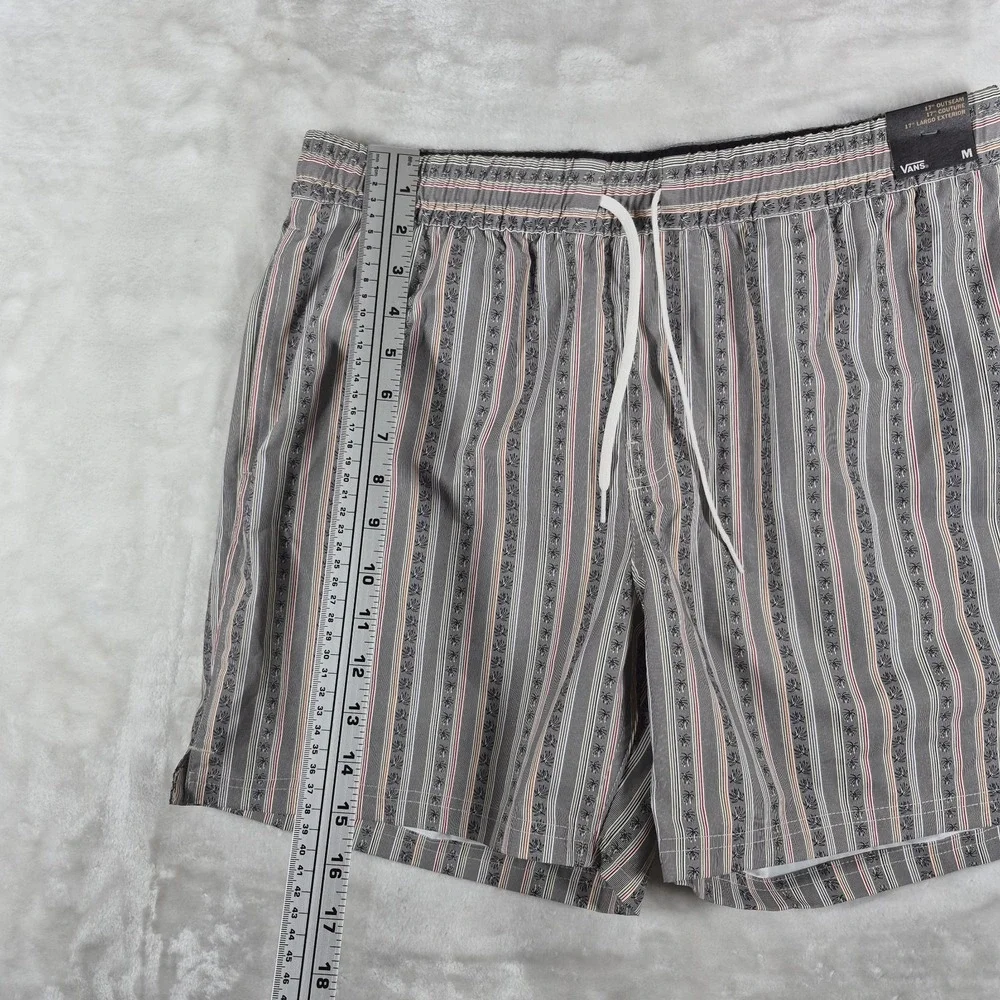 Vans Primary Elastic Board Shorts Men's Medium Striped Hybrid Relaxed Fit NWT
